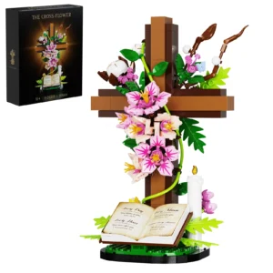 Jesus Flower Cross -  Building Gift Set